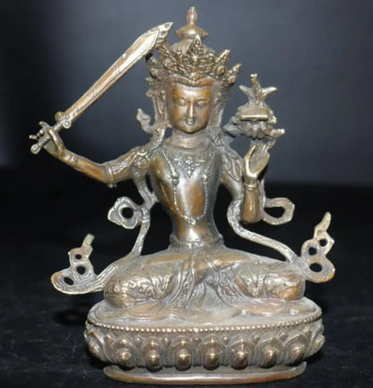 China brass archaize Buddha crafts statue