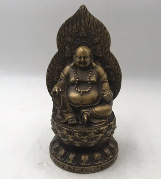 China brass archaize Buddha crafts statue