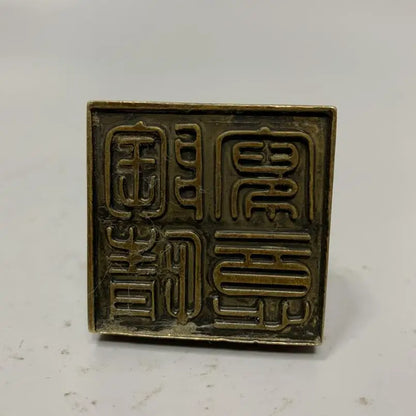China brass archaize Buddha hand seal Backflow Incense burner small crafts statue