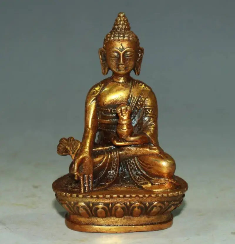 China brass archaize Buddha small crafts statue
