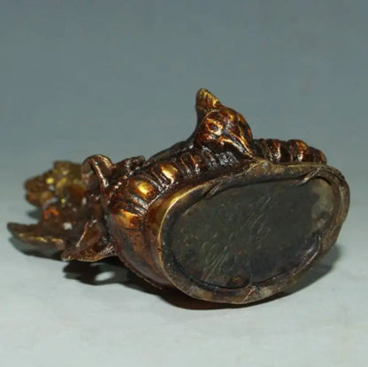 China brass archaize Buddha small crafts statue