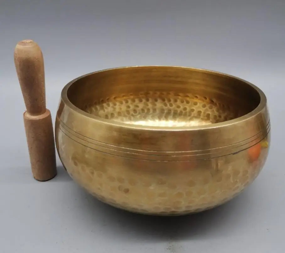 China brass archaize Buddha sound bowl crafts statue