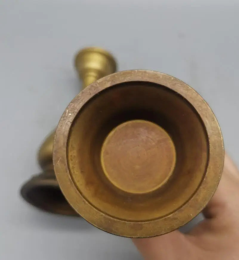 China brass archaize Candle Holders crafts statue A pair