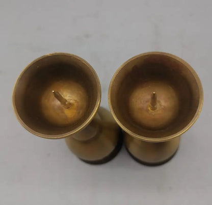 China brass archaize Candle Holders crafts statue A pair
