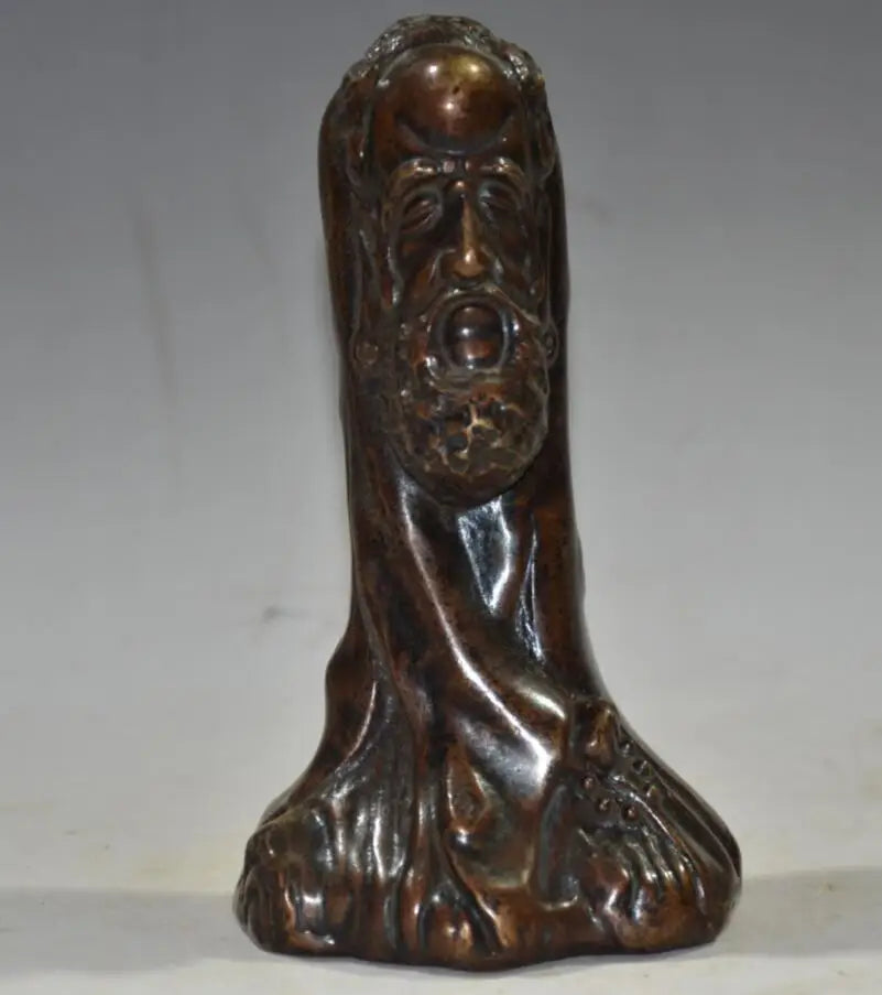 China brass archaize DARUMA Patriarch crafts statue
