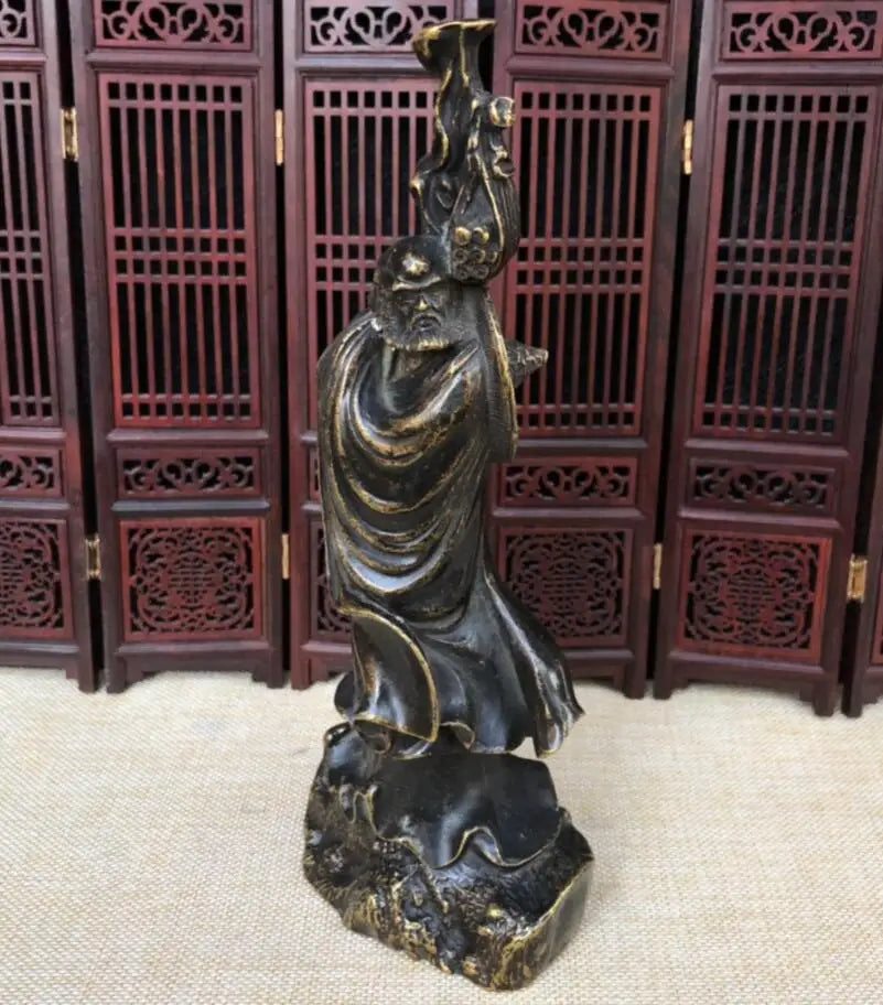 China brass archaize DARUMA Patriarch crafts statue