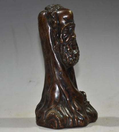 China brass archaize DARUMA Patriarch crafts statue