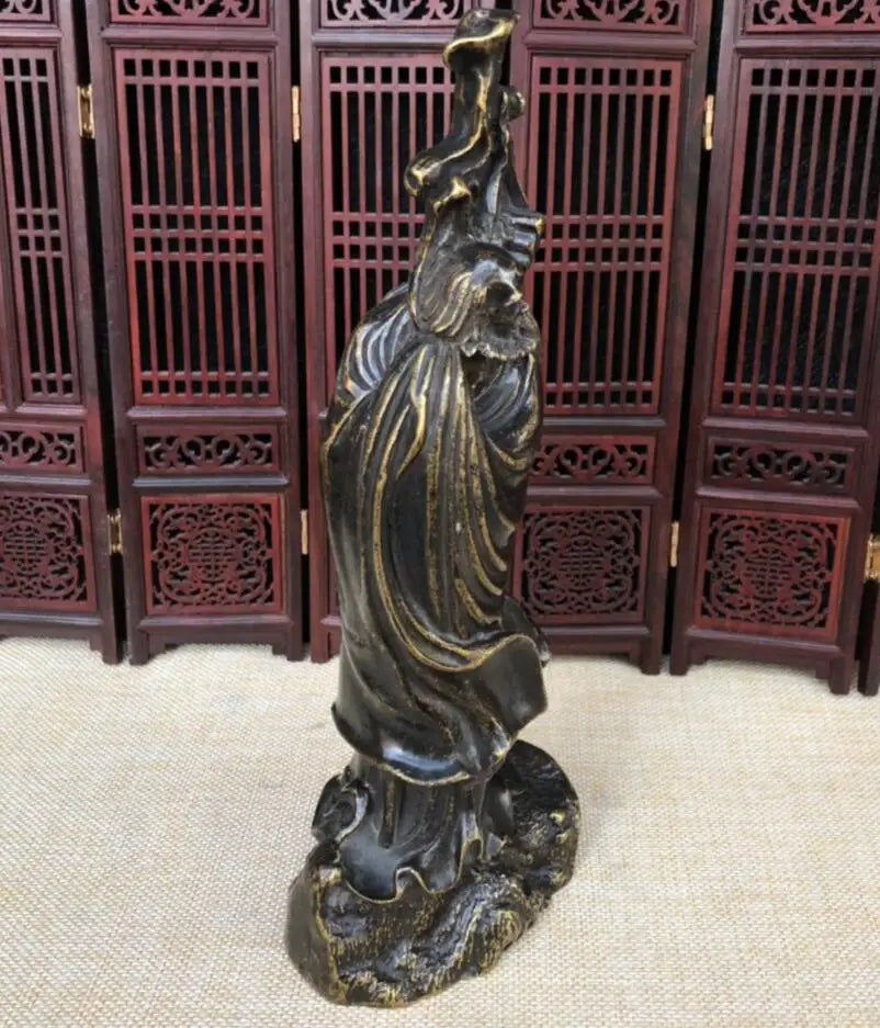 China brass archaize DARUMA Patriarch crafts statue