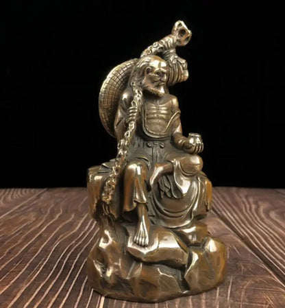 China brass archaize DARUMA Patriarch crafts statue