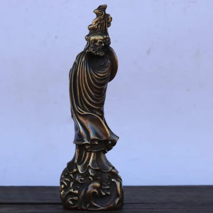 China brass archaize DARUMA Patriarch crafts statue