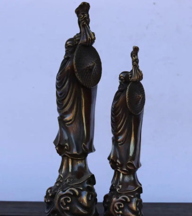 China brass archaize DARUMA Patriarch crafts statue