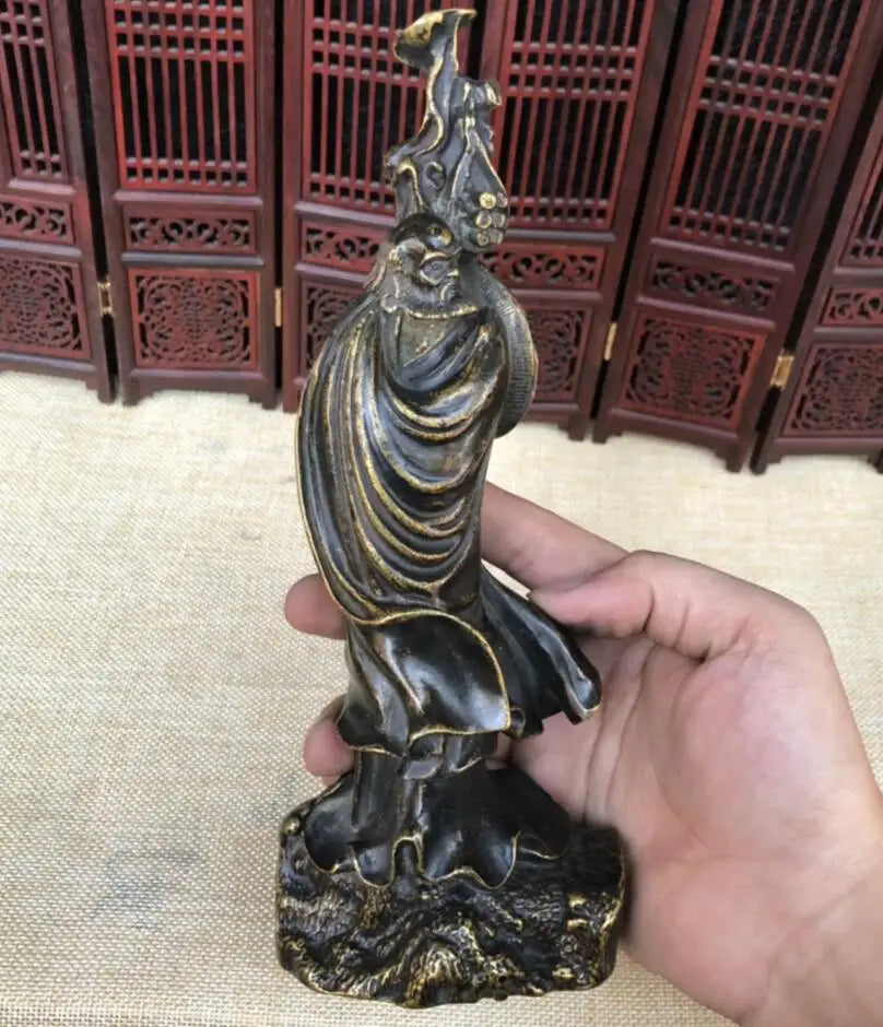 China brass archaize DARUMA Patriarch crafts statue