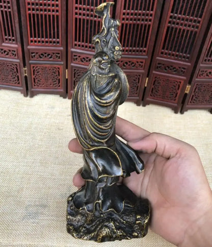 China brass archaize DARUMA Patriarch crafts statue