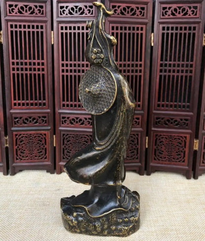 China brass archaize DARUMA Patriarch crafts statue