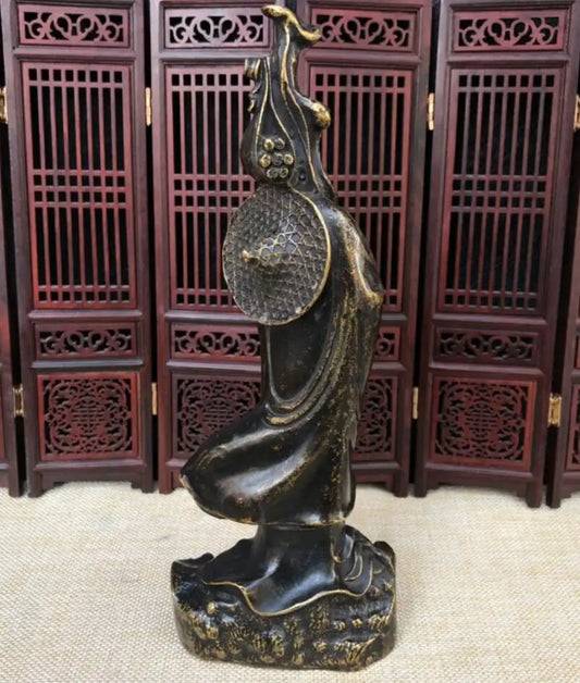 China brass archaize DARUMA Patriarch crafts statue