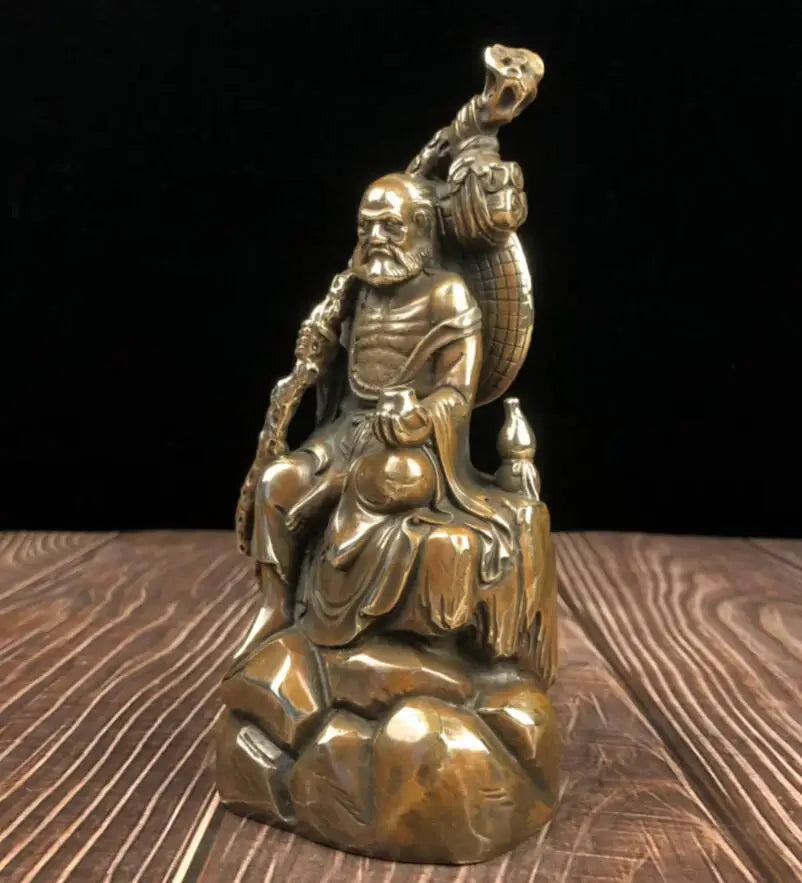 China brass archaize DARUMA Patriarch crafts statue