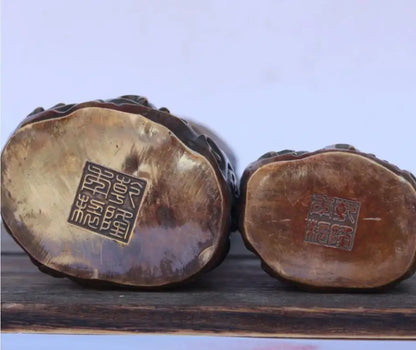 China brass archaize DARUMA Patriarch crafts statue