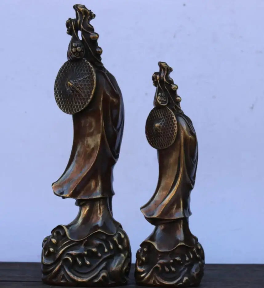 China brass archaize DARUMA Patriarch crafts statue