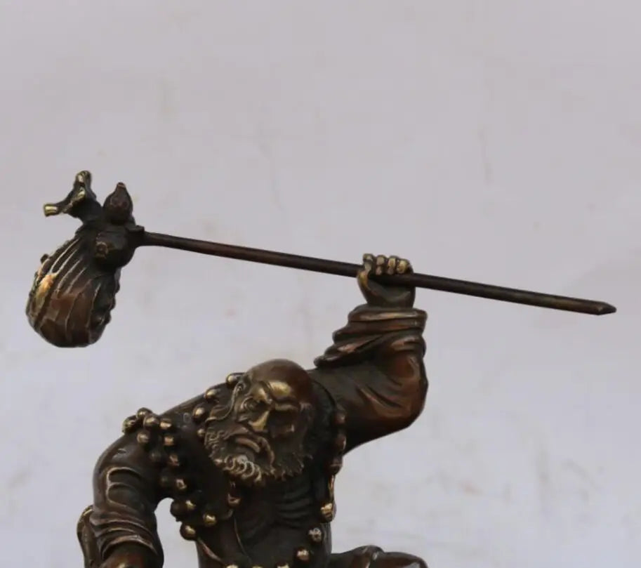 China brass archaize DARUMA Patriarch like crafts statue