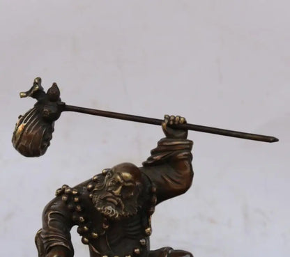 China brass archaize DARUMA Patriarch like crafts statue