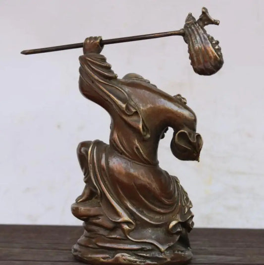 China brass archaize DARUMA Patriarch like crafts statue