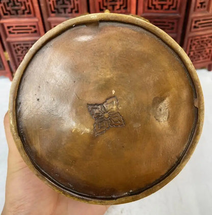 China brass archaize Eight Treasure Jar crafts statue