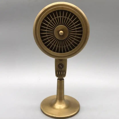 China brass archaize Electric fan shape Incense burner crafts statue
