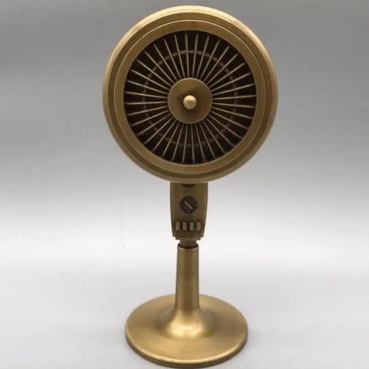 China brass archaize Electric fan shape Incense burner crafts statue