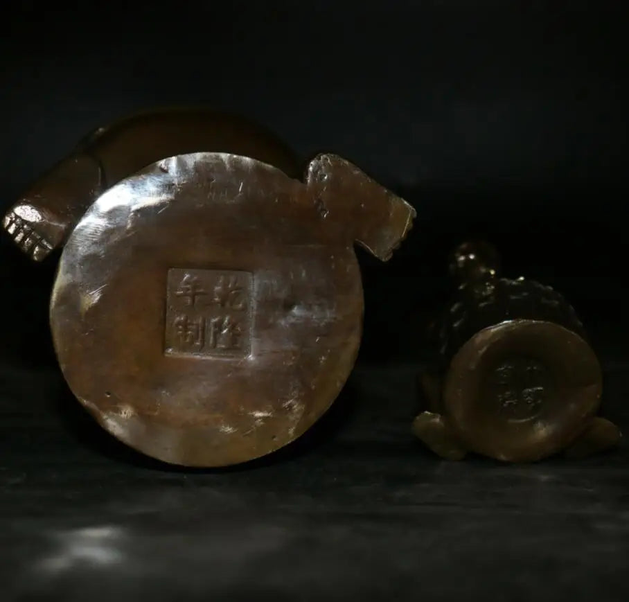 China brass archaize Fisherman crafts statue