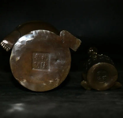 China brass archaize Fisherman crafts statue