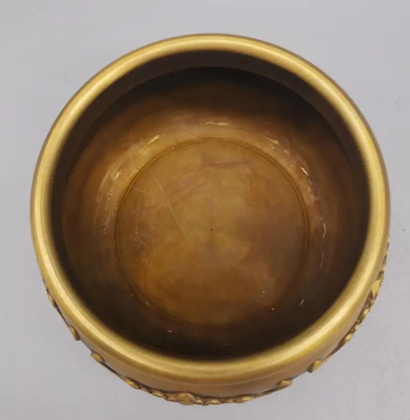 China brass archaize Five bats treasure bowl crafts statue