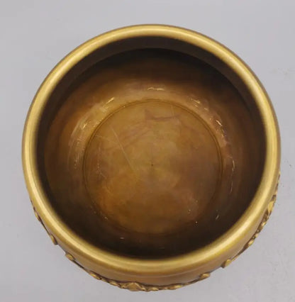 China brass archaize Five bats treasure bowl crafts statue