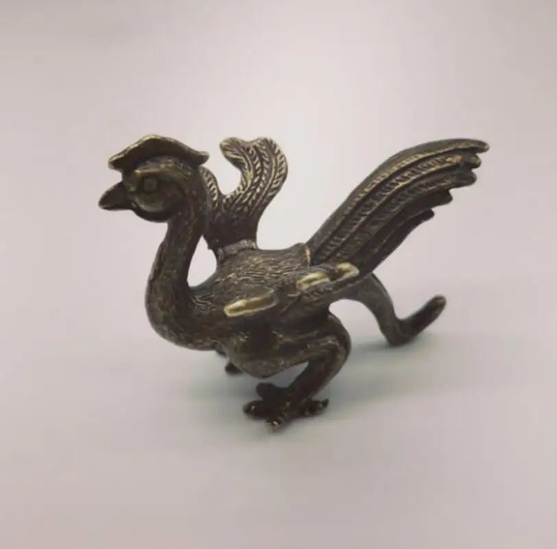 China brass archaize Four great god beast small crafts statue A set