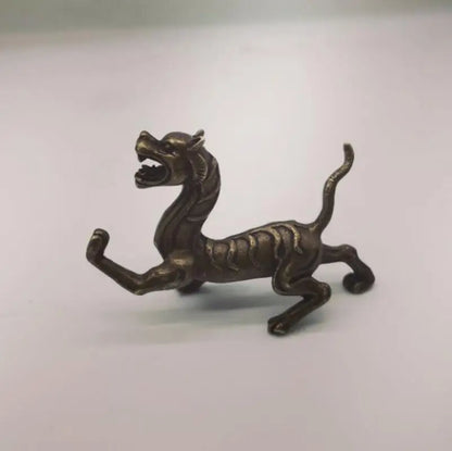 China brass archaize Four great god beast small crafts statue A set