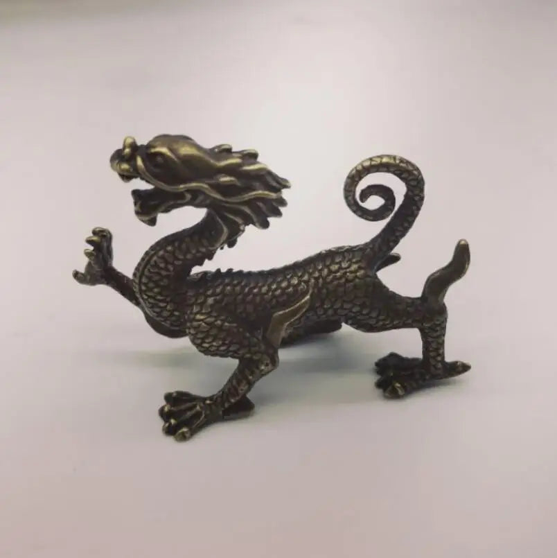 China brass archaize Four great god beast small crafts statue A set