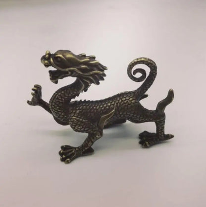China brass archaize Four great god beast small crafts statue A set