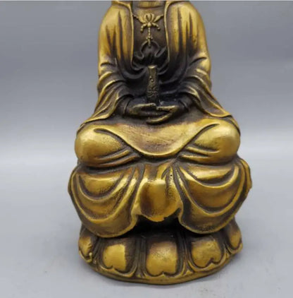 China brass archaize Goddess of mercy crafts statue