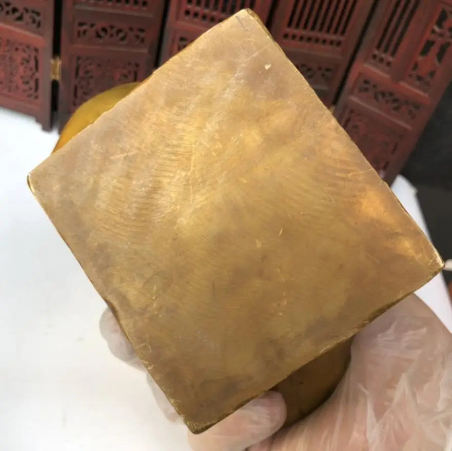 China brass archaize Great leader Mao Zedong crafts statue