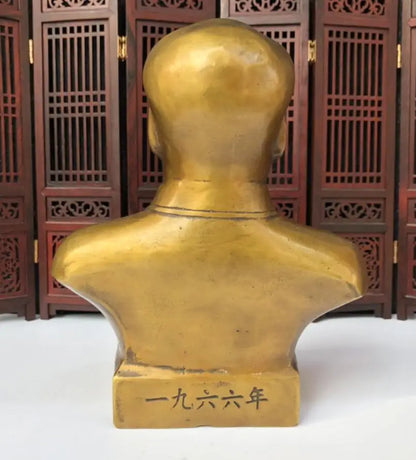 China brass archaize Great leader Mao Zedong crafts statue