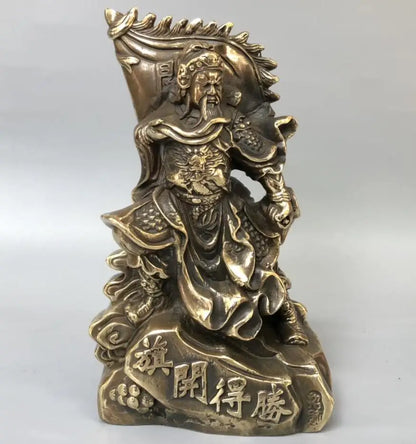 China brass archaize Guan yu crafts statue