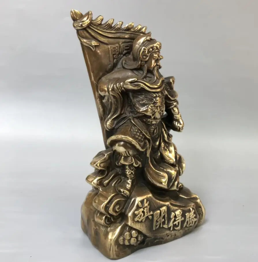 China brass archaize Guan yu crafts statue