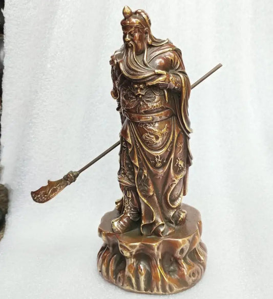 China brass archaize Guan yu crafts statue