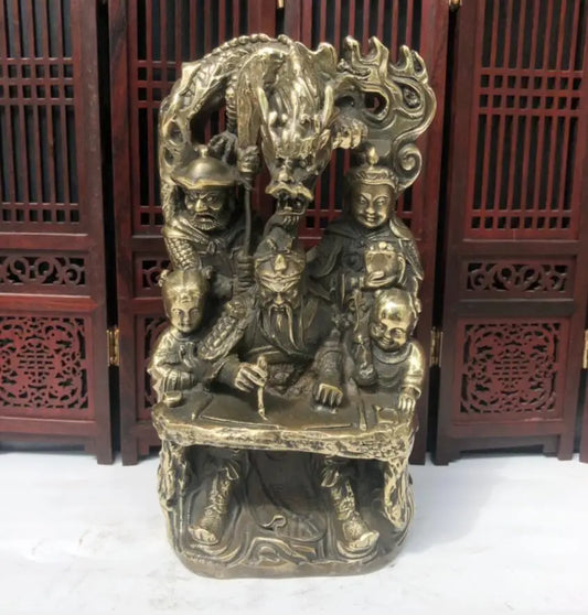 China brass archaize Guan yu crafts statue