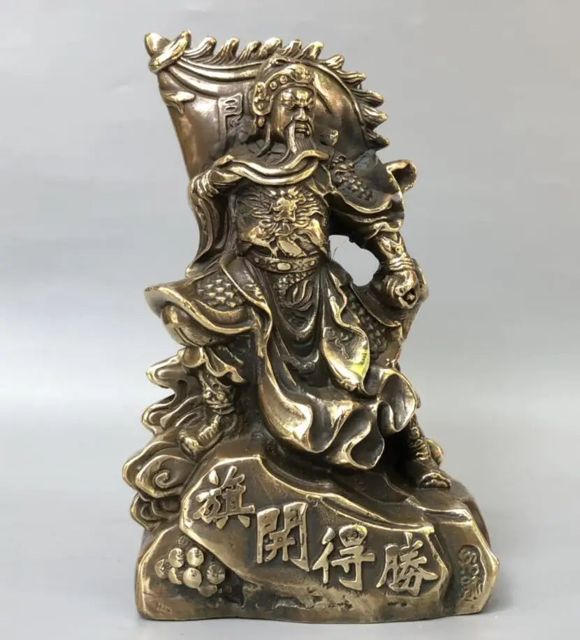 China brass archaize Guan yu crafts statue