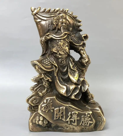 China brass archaize Guan yu crafts statue