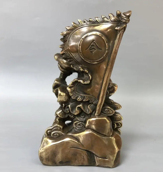 China brass archaize Guan yu crafts statue