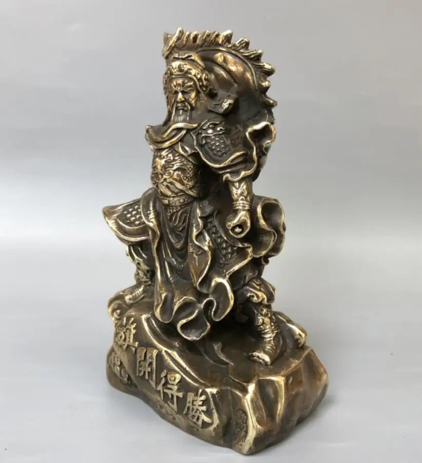 China brass archaize Guan yu crafts statue