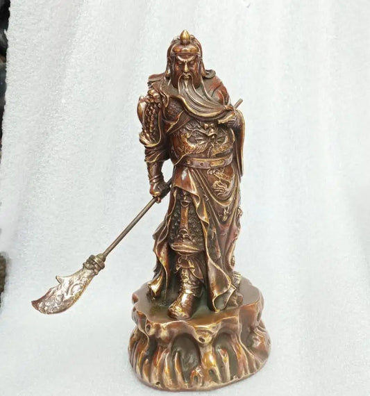 China brass archaize Guan yu crafts statue