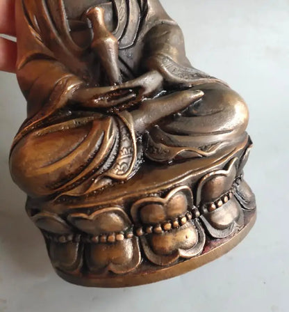 China brass archaize Guanyin bodhisattva crafts statue