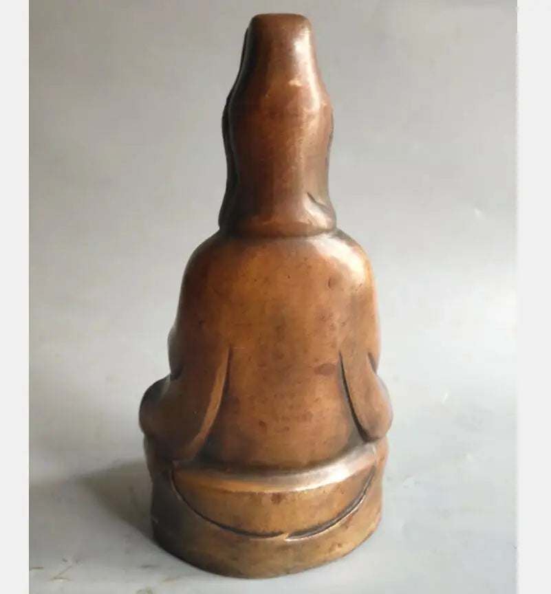 China brass archaize Guanyin bodhisattva crafts statue